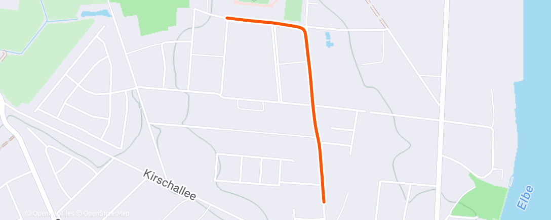 Map of the activity, Lauf am Morgen