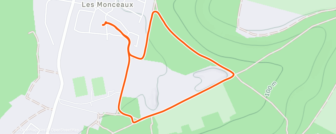 Map of the activity, Morning Walk