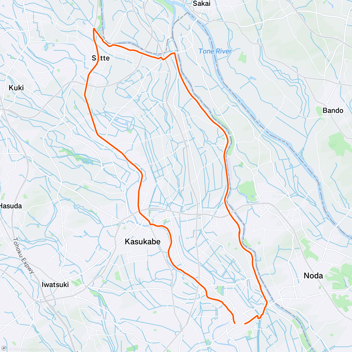 Map of the activity, 紫陽花を見に権現堂公園へ