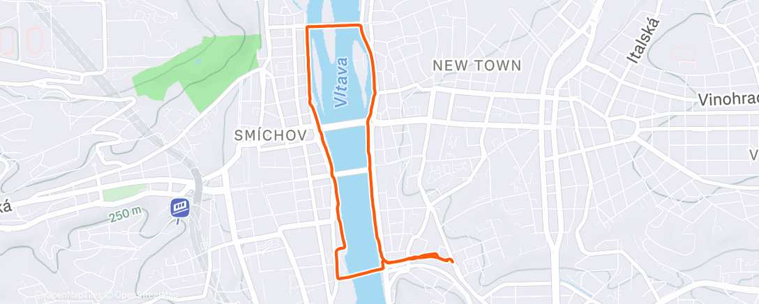 Map of the activity, Morning Run