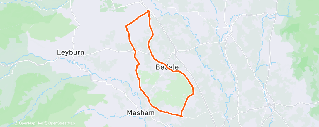 Map of the activity, Afternoon Ride