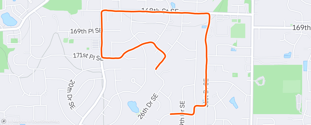 Map of the activity, Morning Run