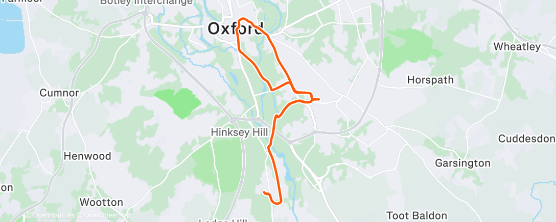 Map of the activity, Morning Ride