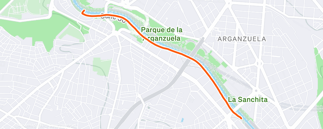 Map of the activity, Bicicleta de montaña por la tarde