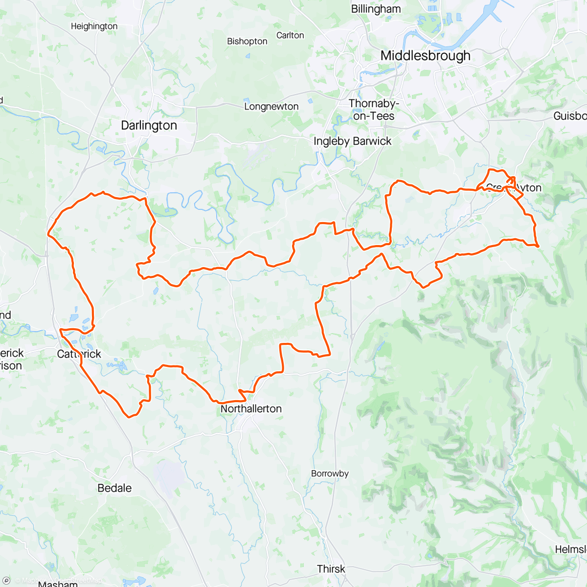 Map of the activity, Wheelers ride, scone on point 👌