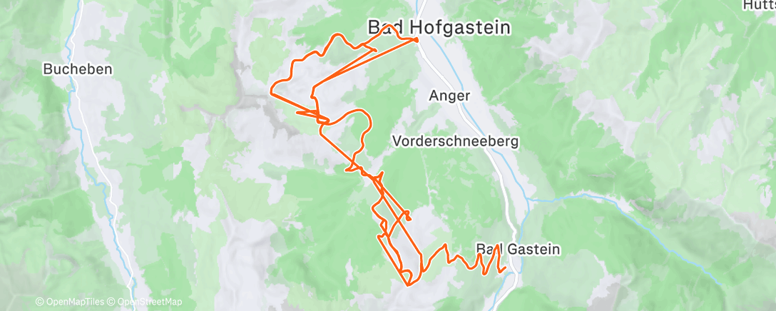 Карта физической активности (Skiabfahrt am Morgen)