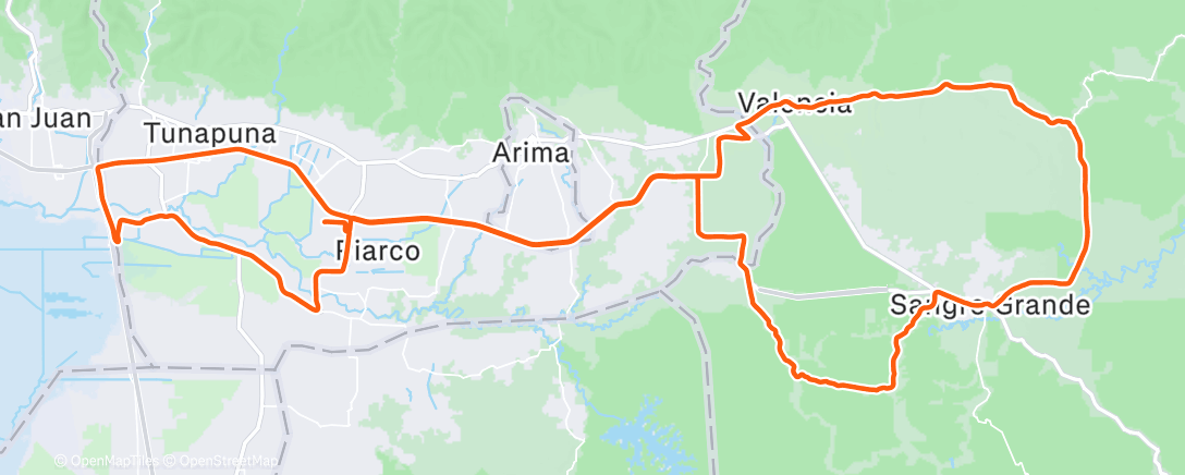 Map of the activity, Morning Ride