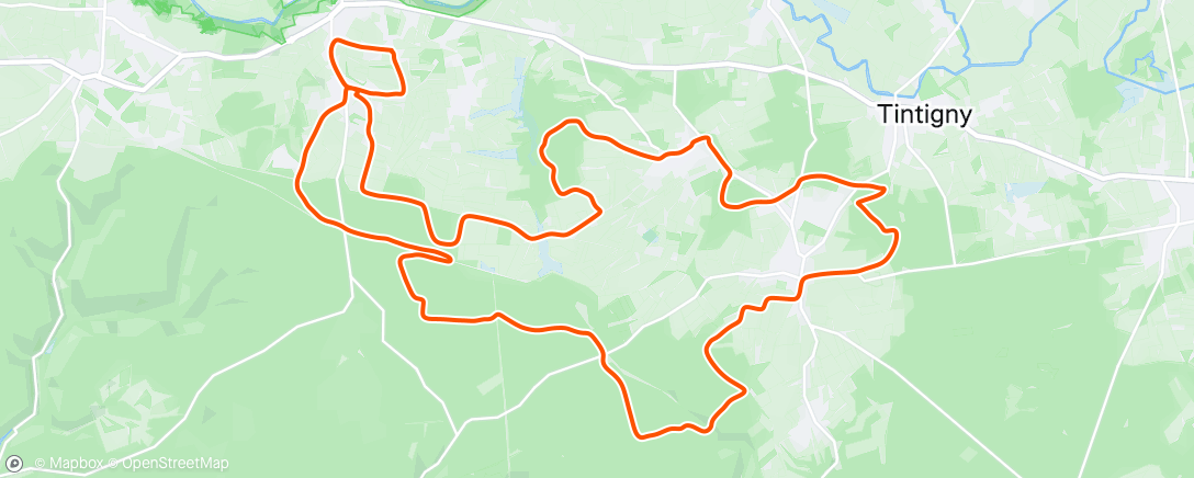 Karte der Aktivität „VTT nocturne Valansart + A/R”