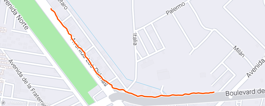 Mapa de la actividad (Caminata por la tarde)