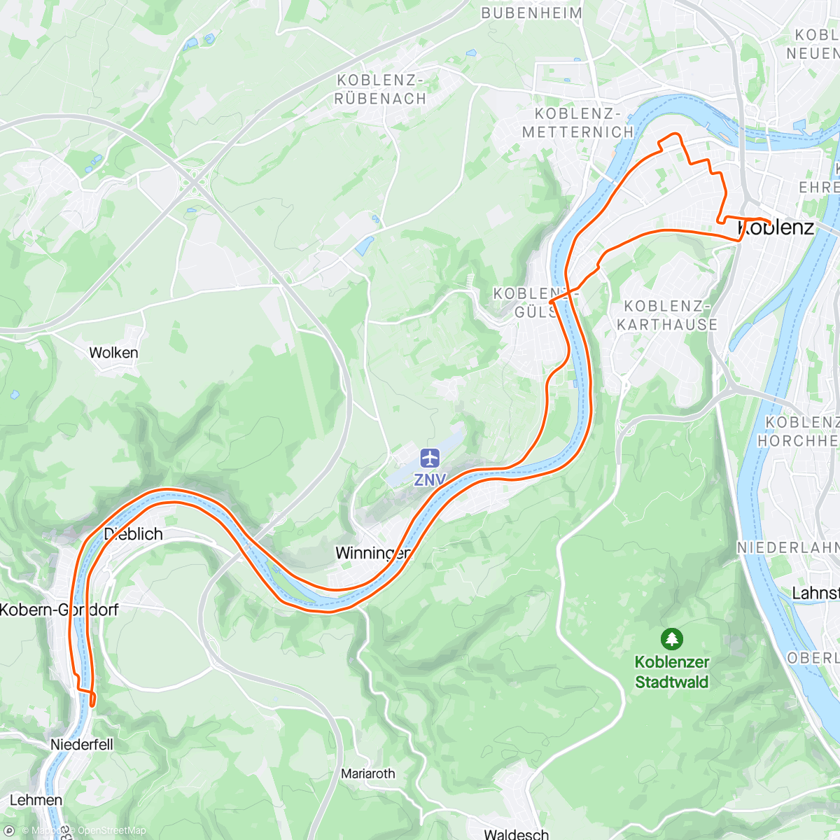 Map of the activity, First Ride