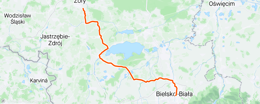 Map of the activity, Bielsko-Biała