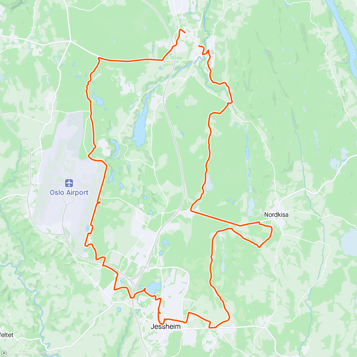Map of the activity, Fin tur rundtomkring i skogen med AC