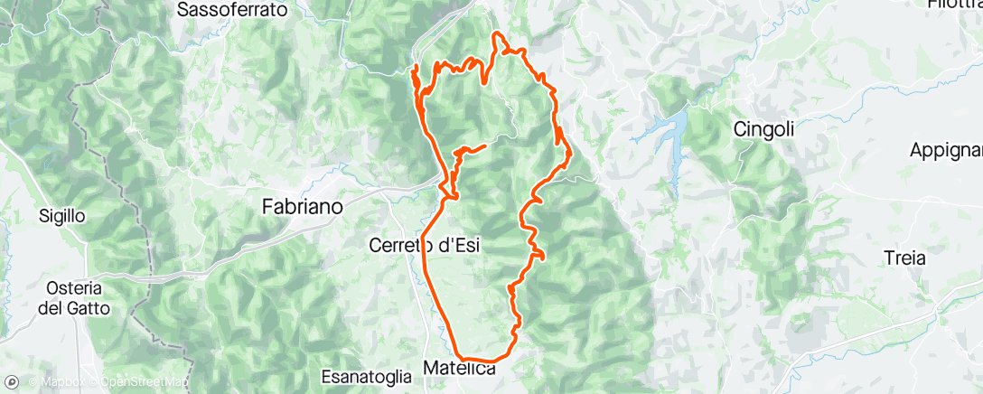 Map of the activity, Castelletta, San Vicino, Porcarella
