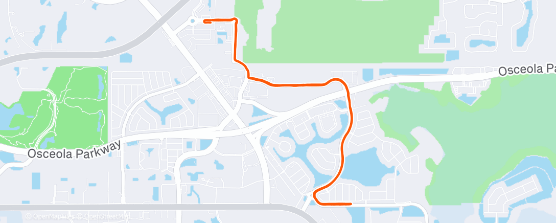 Map of the activity, Morning Run