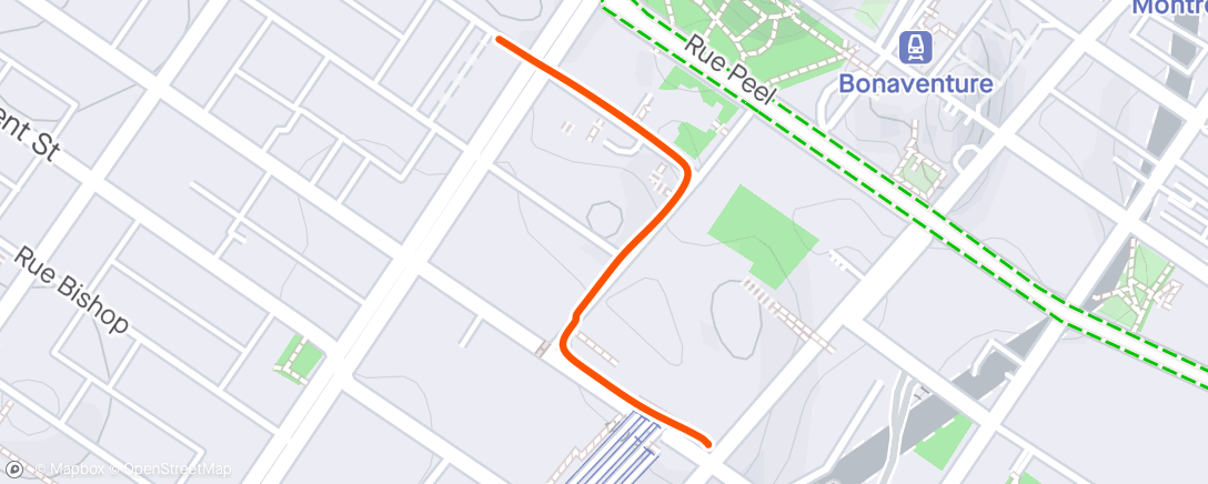 Mapa de la actividad, Montréal and Île de Montréal / Montréal and Gare Lucien-L'Allier