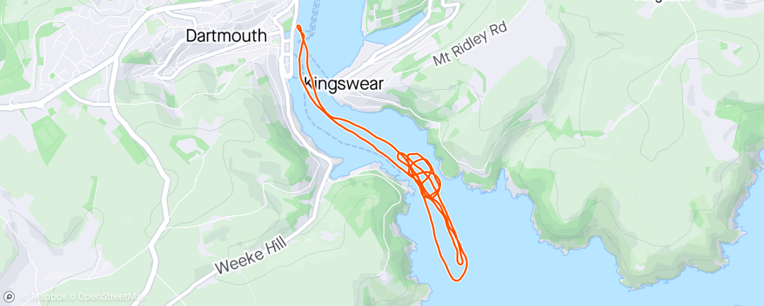 Map of the activity, Evening row.