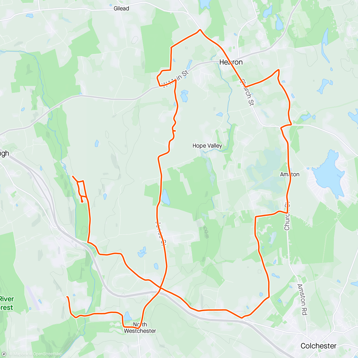 Map of the activity, More clean-bike riding