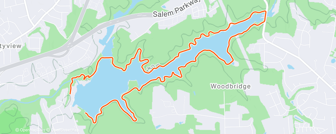 Map of the activity, Morning Run