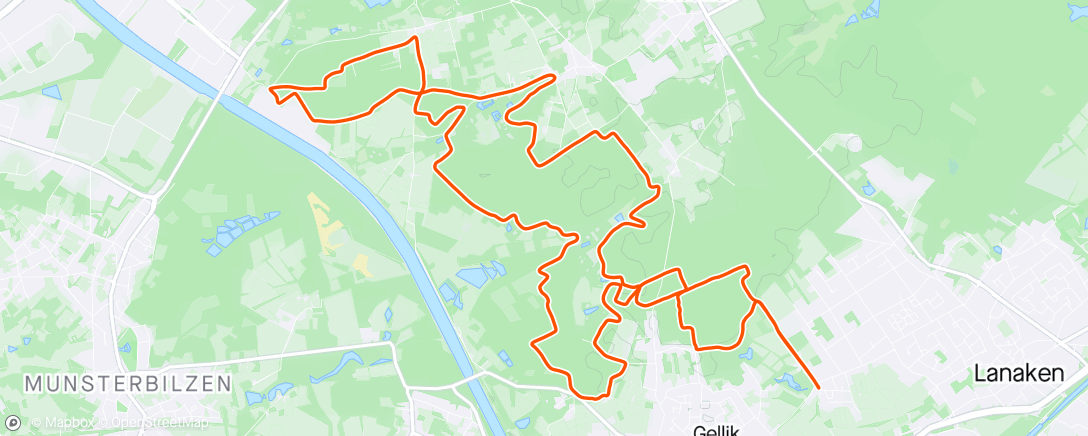 Map of the activity, Ochtendrit op mountainbike met David