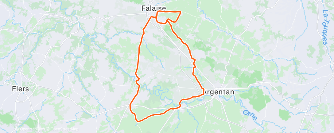 Map of the activity, Sortie vélo dans l'après-midi club