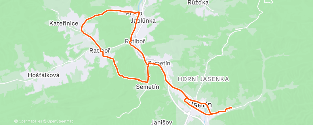 Map of the activity, Afternoon Ride🥶🌞