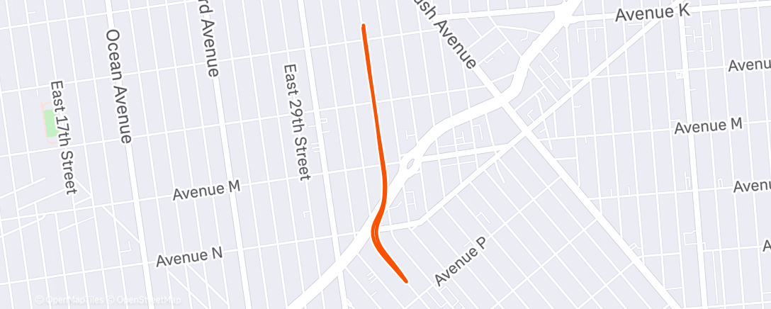 Map of the activity, Morning Run