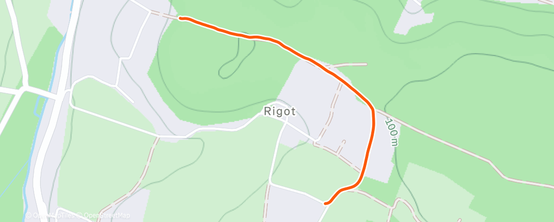 Map of the activity, Trail dans l'après-midi