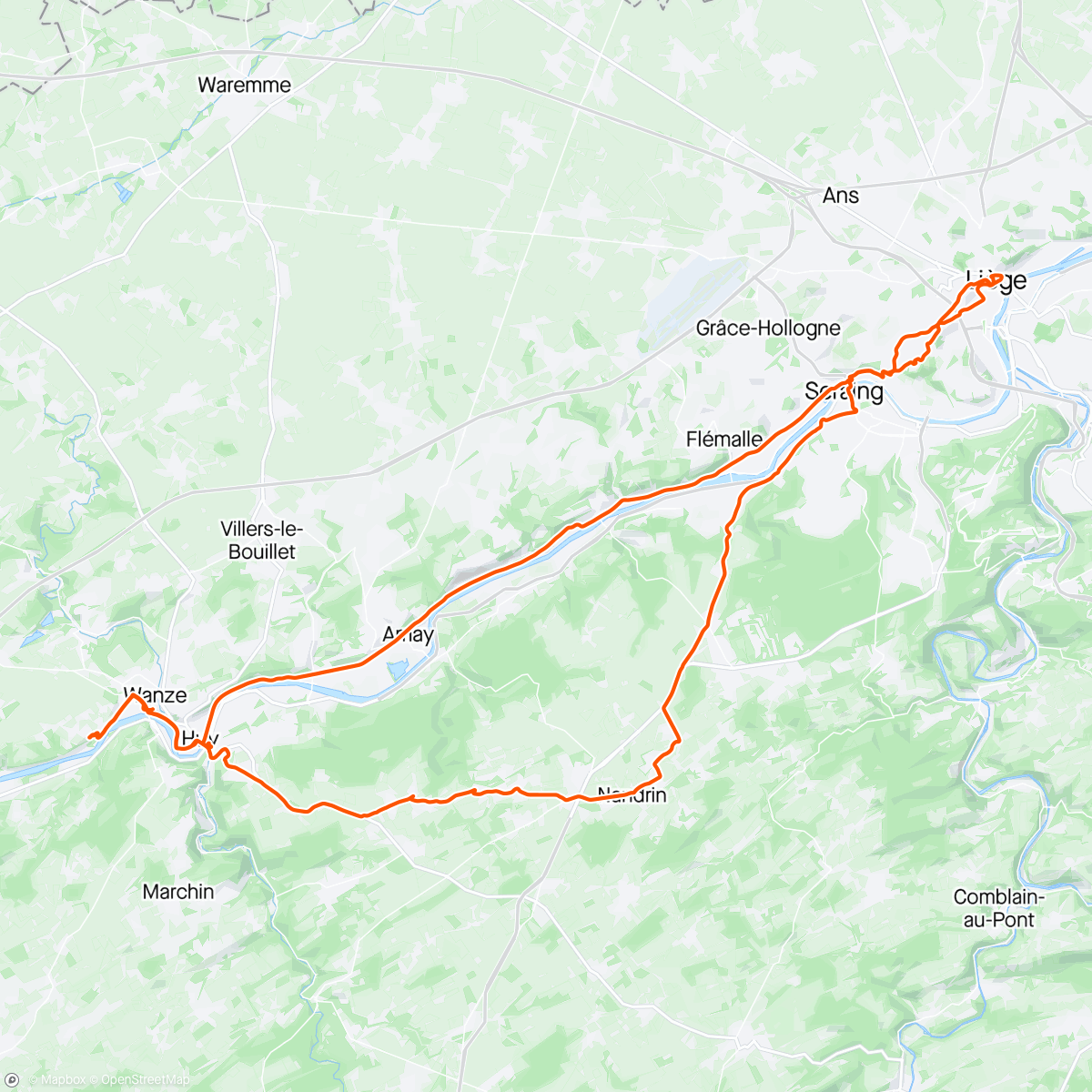 Карта физической активности (Mur de Huy i Liège na gofra 🧇)