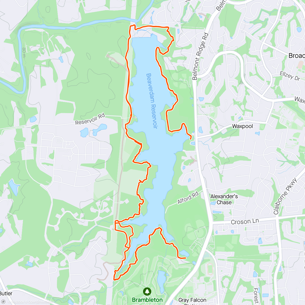 Map of the activity, Back to the trails