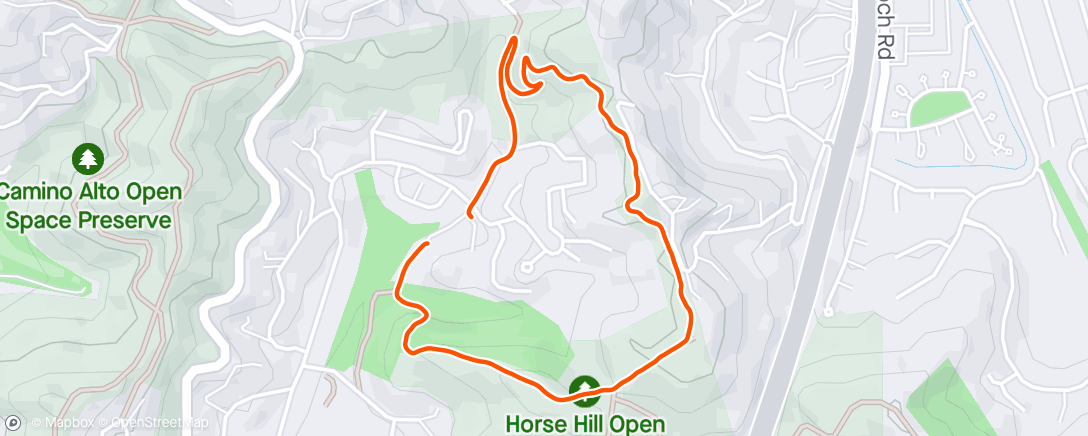 Map of the activity, horse hill hot lap