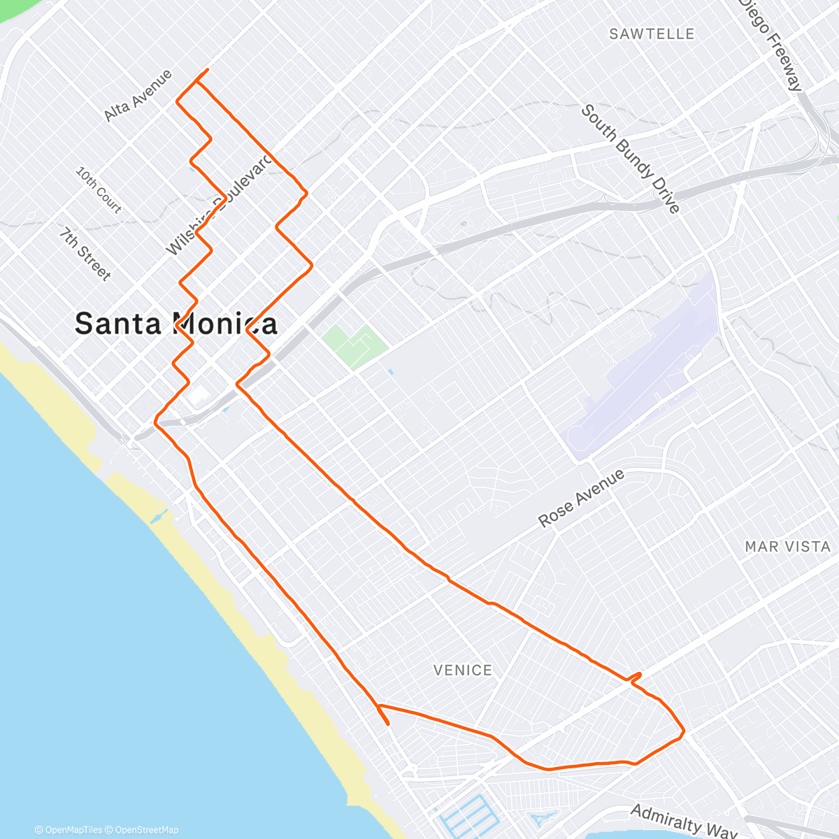 Map of the activity, Christmas in L.A.