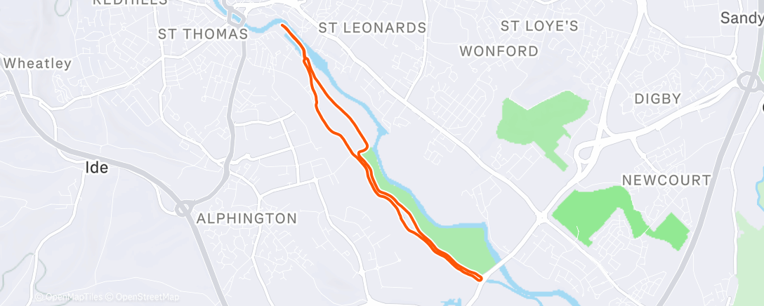 Map of the activity, Morning Run