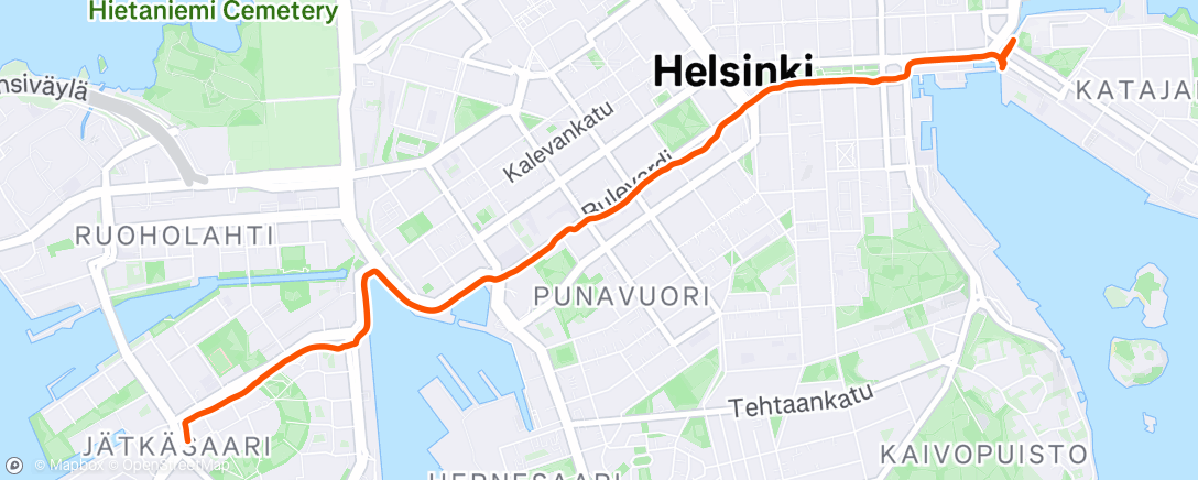 Map of the activity, Afternoon Ride
