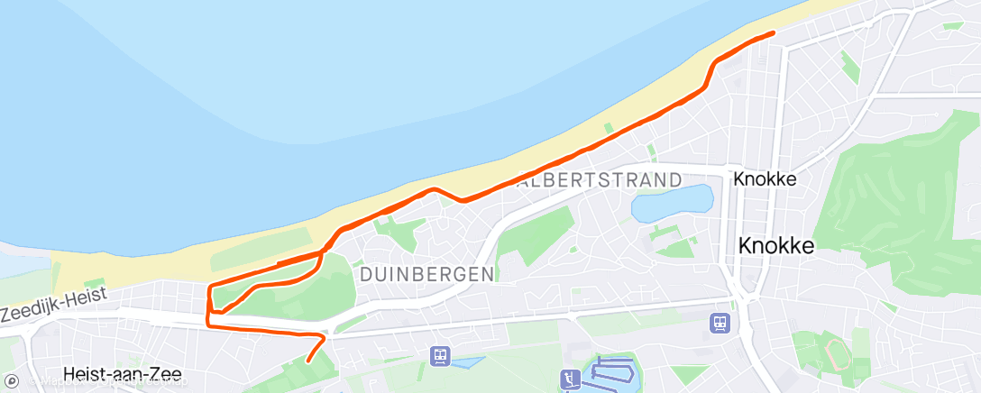 Map of the activity, IRONMAN KNOKKE 70.3: RUN 🏃🏻‍♂️