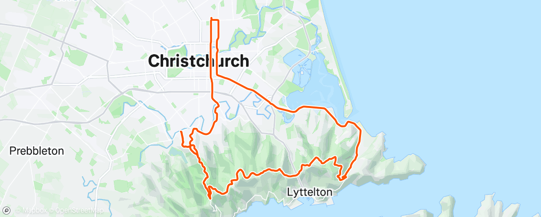 Map of the activity, Afternoon Ride