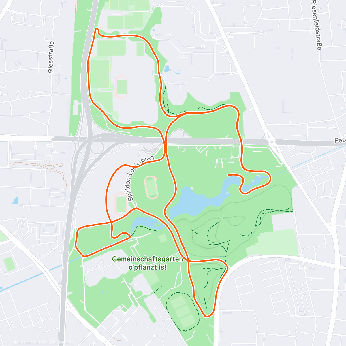 Map of the activity, Silvesterlauf