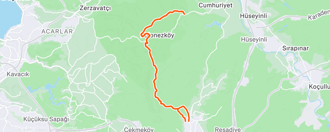 Map of the activity, Morning Run