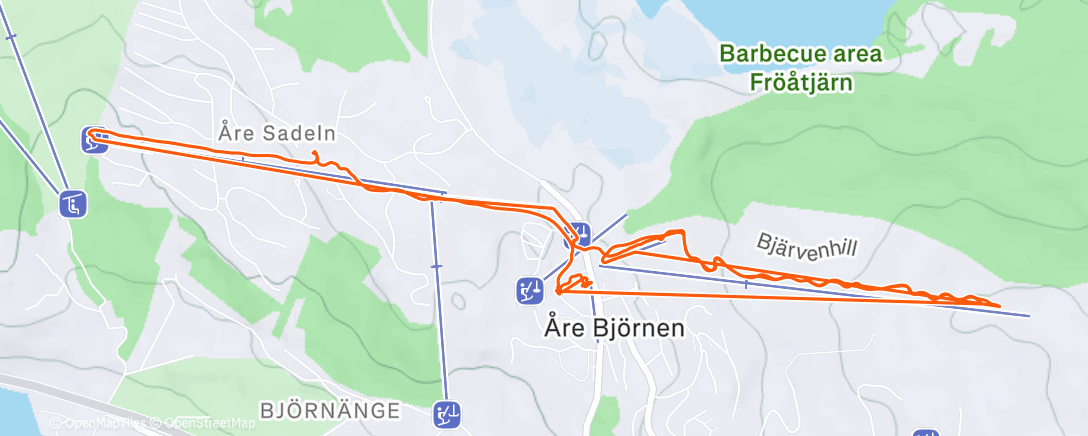 Карта физической активности (Alpine Ski with the Kids in Åre Björnen ☃️)