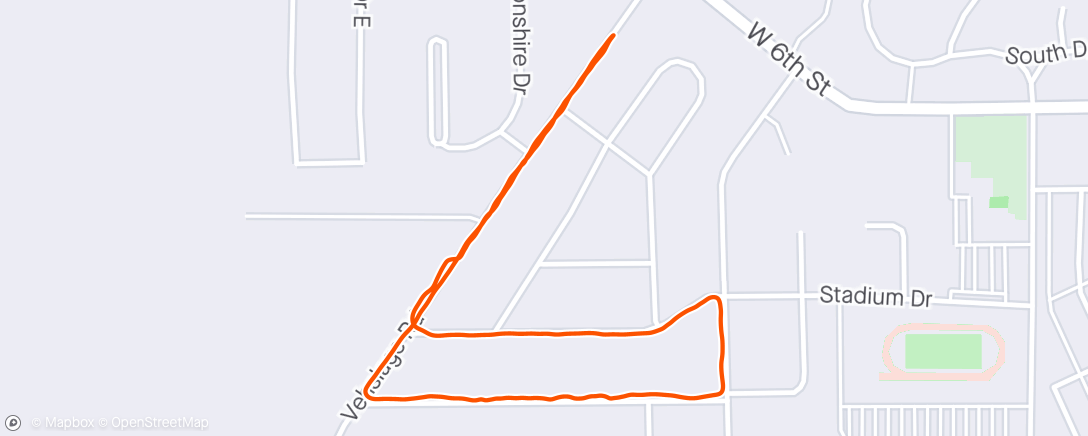 Map of the activity, C2 5K week three
