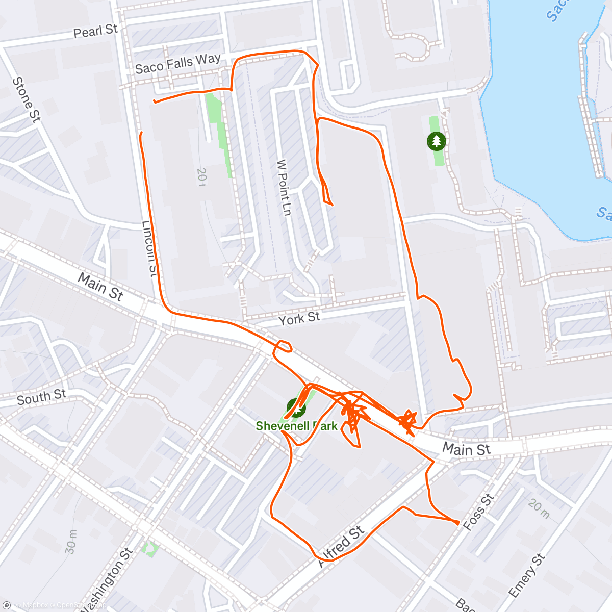 Map of the activity, Biddeford