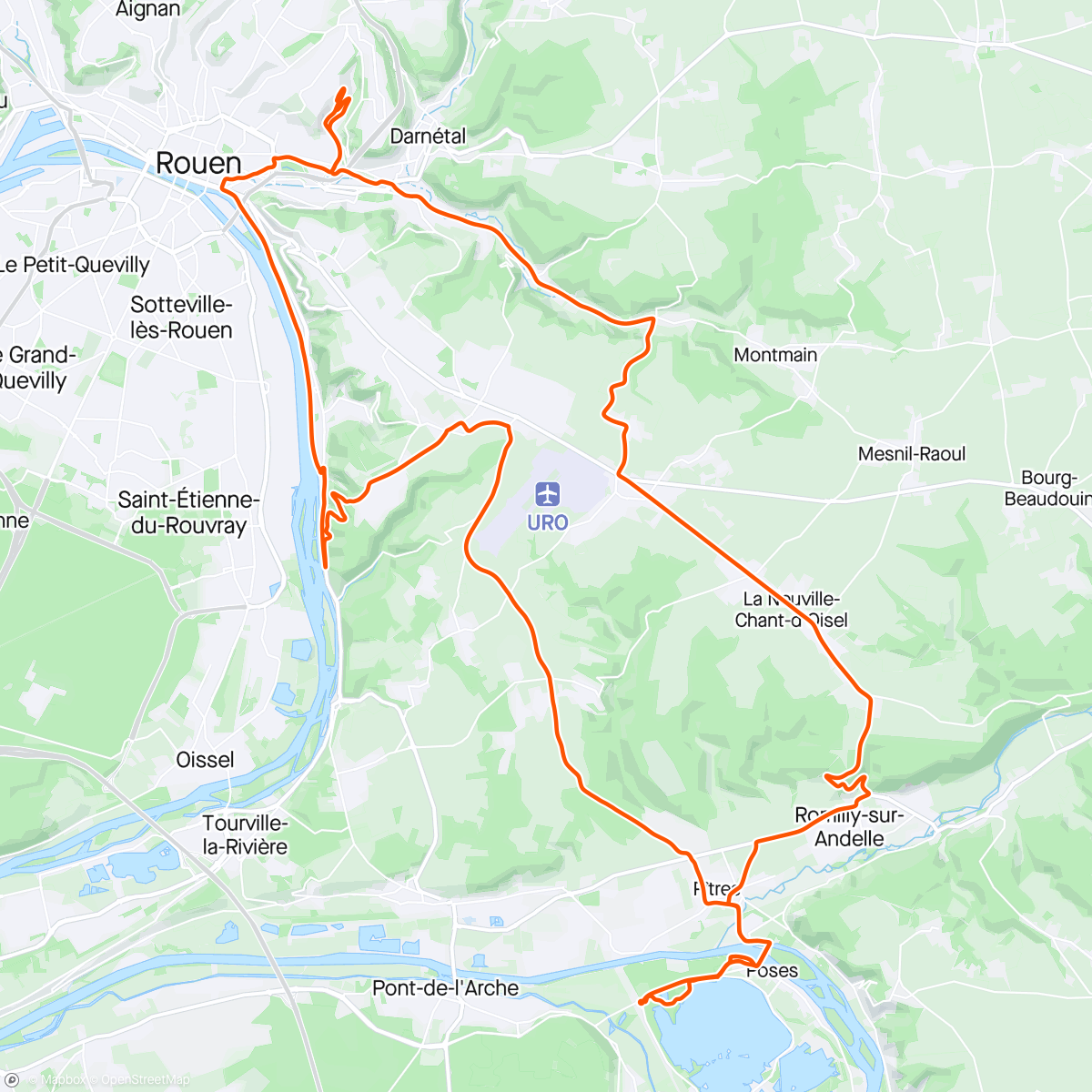 Map of the activity, VDR vers Poses avec Nico 🚴‍♀️🚴🌿