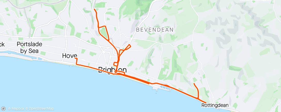 Map of the activity, Brighton Marathon - DNF