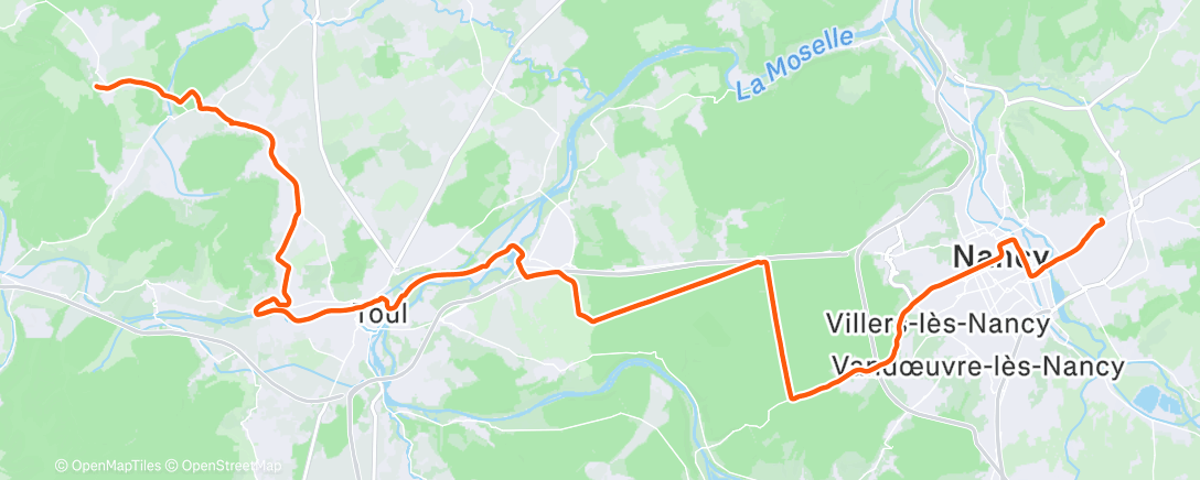 Map of the activity, Gravel le matin