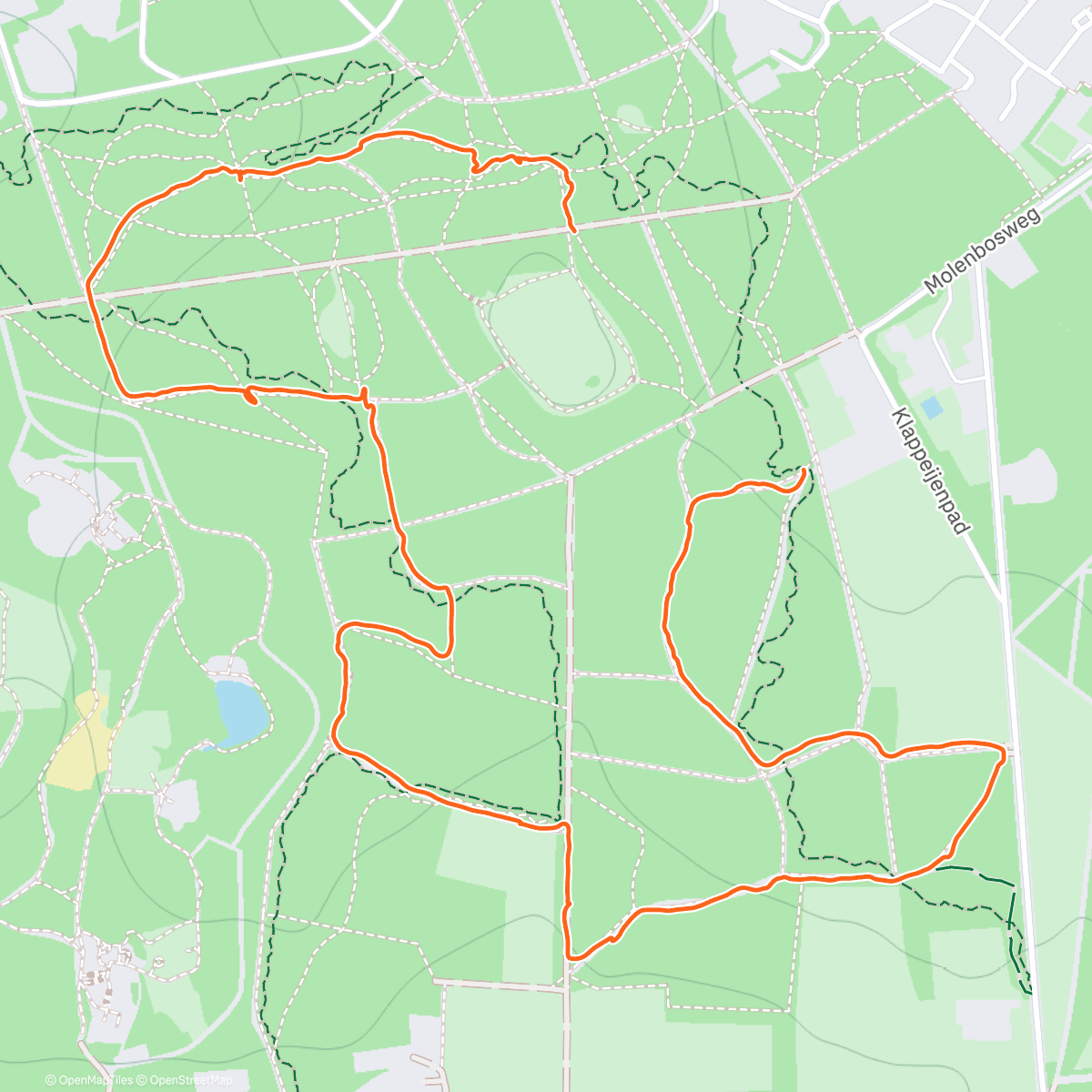 Map of the activity, nog een wandelingetje met de meiden