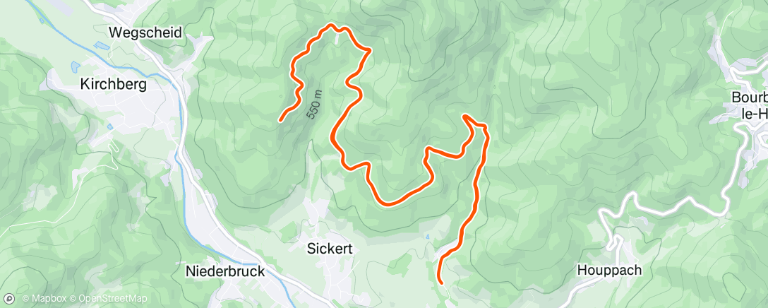 Map of the activity, Footing de la nouvelle année