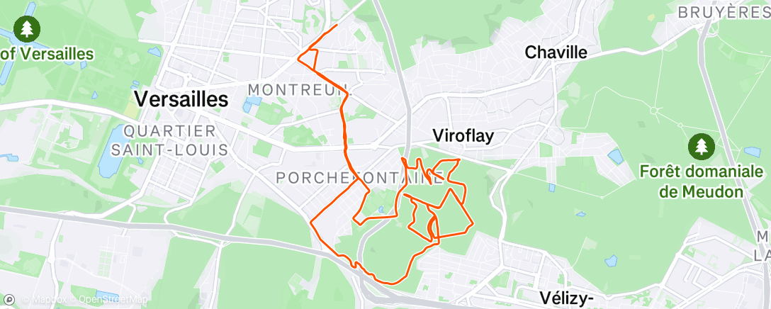 Map of the activity, Morning Trail Run