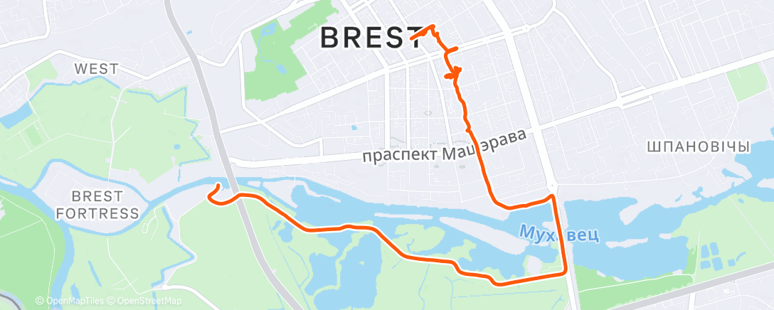 Map of the activity, Afternoon Walk