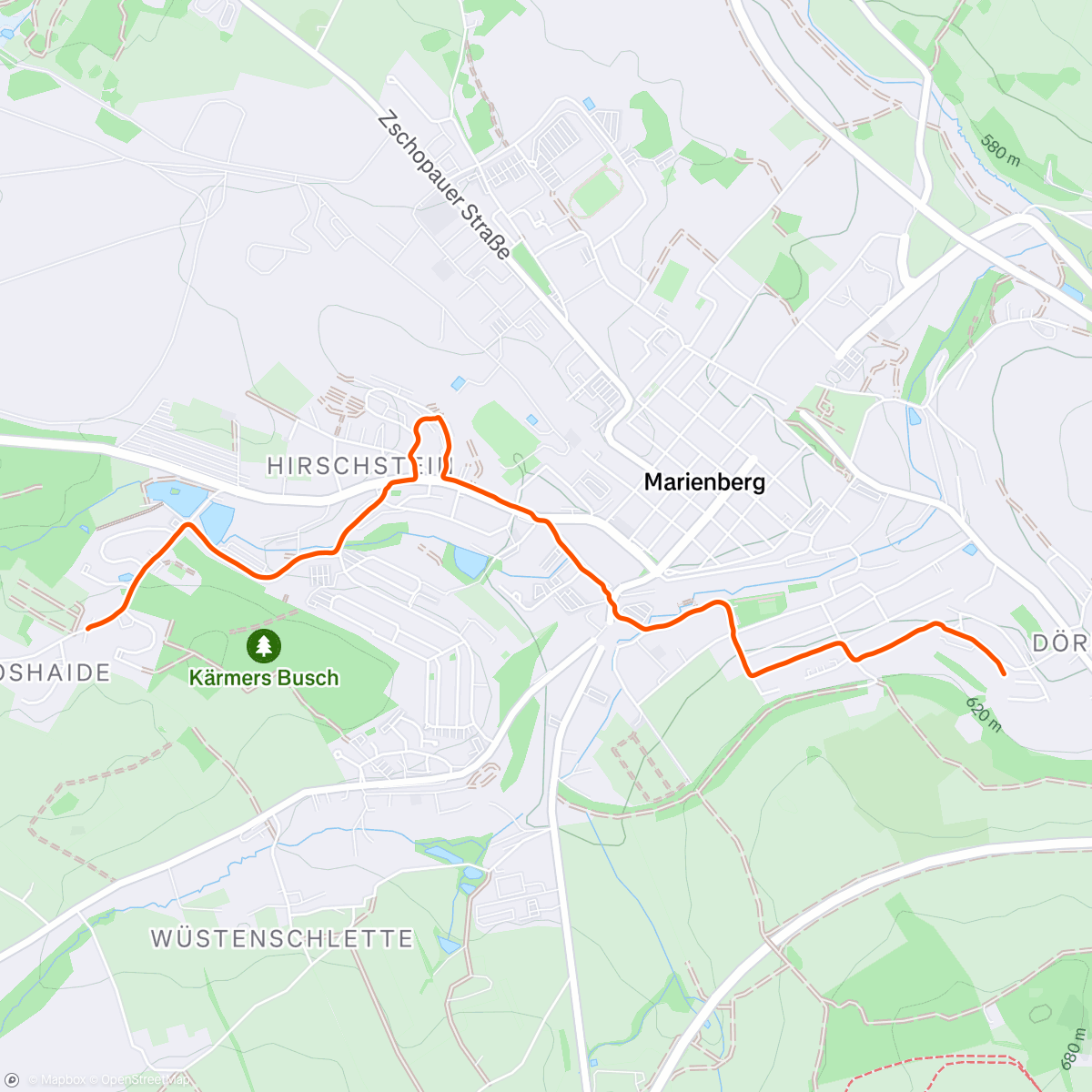 Map of the activity, Spaziergang am Nachmittag