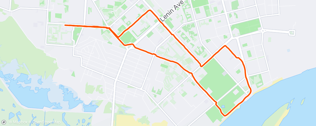 Map of the activity, Morning Run