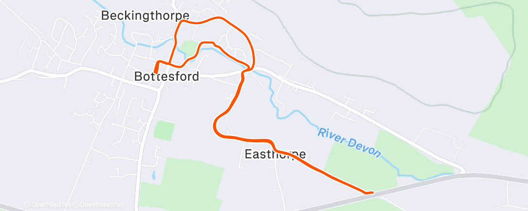 Map of the activity, Morning Run